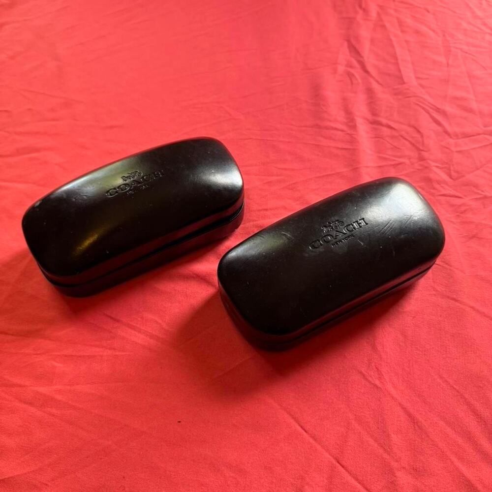 2x Black coach sunglasses cases- Read Description